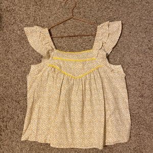 in loom brand yellow flower blouse